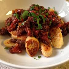 Lamb Ragu with Roast Garlic Potatoes (GF)